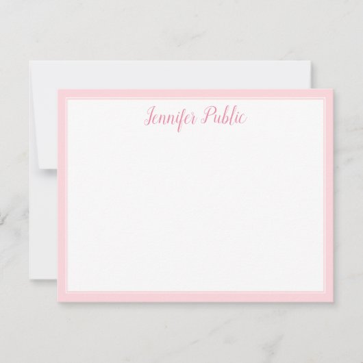 Nom de script manuscrit Texte rose Modèle de bordu (Devant)