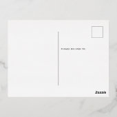 Nom de script Mariage Love Thanks Real Foil Carte  (Verso)