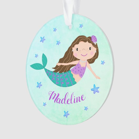Nom de script Mermaid Violet Aqua (devant)