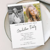 Nom de script moderne Invitation de photo de remis