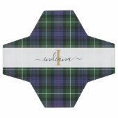 Nom de script monogrammé Carreaux Tartan violet ve (Plat)