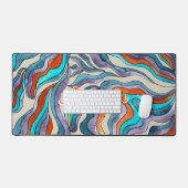 Nom de script ondulé bleu orange violet rétro groo (Clavier et souris)
