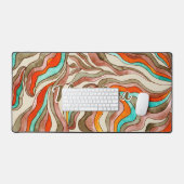 Nom de script ondulé rose groovy rétro orange brûl (Clavier et souris)