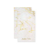 Nom de script or Marbre Modèle manuscrit (Devant/Arrière en situation)