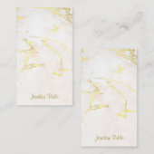 Nom de script or Marbre Modèle manuscrit (Devant / Derrière)