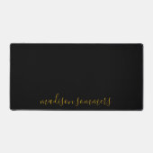 Nom De Script Or Moderne Sur Black Desk Mat (Recto)