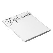 Nom de script personnalisé Bloc-notes noir et blan (Incliné)