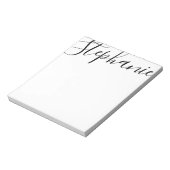 Nom de script personnalisé Bloc-notes noir et blan (Tourné)
