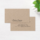 Nom de script simple Kraft Earring Cartes d'affich (Bureau)