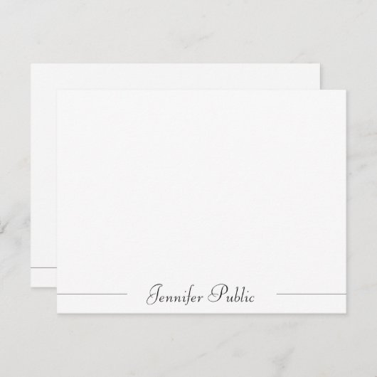 Nom de script Typographie moderne Modèle simple (Devant / Derrière)