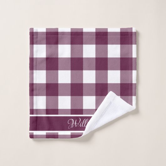 Nom de script Vérifications Buffalo Bourgone Moder (Gant de toilette)
