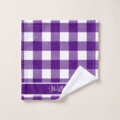 Nom de script Vérifications de buffle violet indig (Gant de toilette)