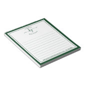 Nom De Script Vert De Forêt Du Bureau Du Bloc-Note (Incliné)