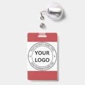 Nom de site Web de société de badge de logo d'entr (Arrière avec rétractable)