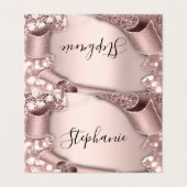 Nom de table Balise Rose Glam Parties scintillant  (Outside Unfolded)