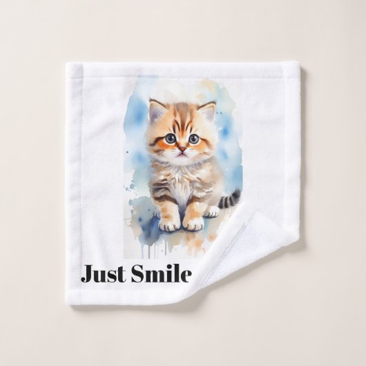 Nom de texte humoristique d'image de chat (Gant de toilette)