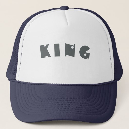 Nom de texte King personnalisé Casquette Cool Casq (Devant)