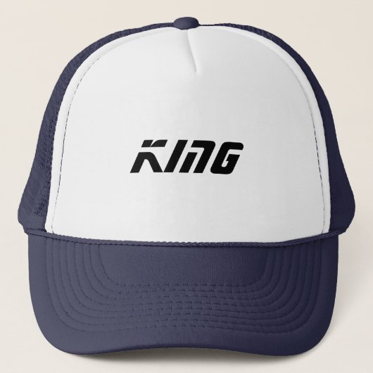 Nom de texte King personnalisé Casquette Cool Casq (Devant)