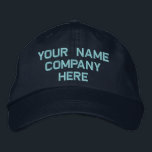 Nom de texte personnalisé Casquette Casquette brod<br><div class="desc">Facile Promotional Business Baseball Casquettes - Ajouter Votre Texte - Nom - Entreprise / Numéro / Lettre / Slogan - Tagline / ou Site Web, Téléphone, E-mail, Poignée de médias sociaux, Adresse, Logo - Photo / plus - Choisissez Votre Couleur / Taille / Polices - Faites votre cadeau promotionnel unique...</div>