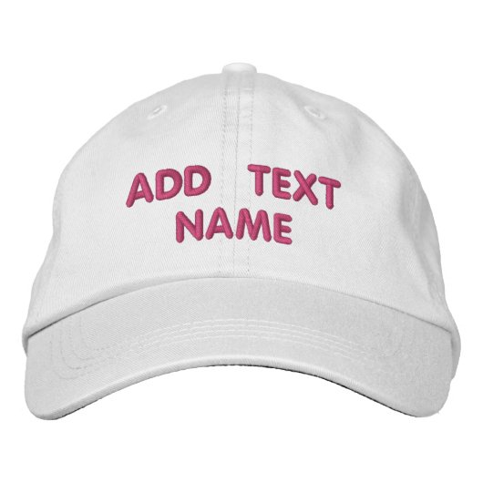 Nom de texte personnalisé Modèle Casquette de base (Devant)