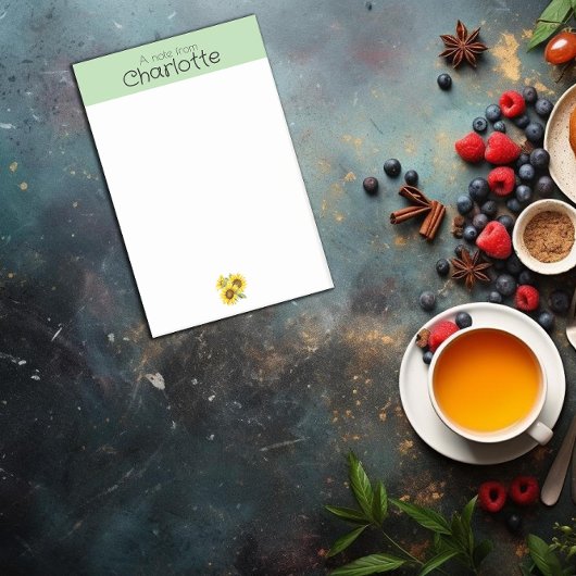 Nom de tournesol vert jaune Post-it Notes