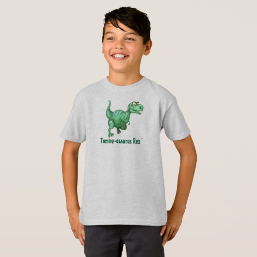 Nom de votre enfant Dinosaur Kids TeeShirt T-Shirt (Devant entier)