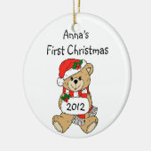Nom de votre enfant Premier ornement de Noël (Gauche)