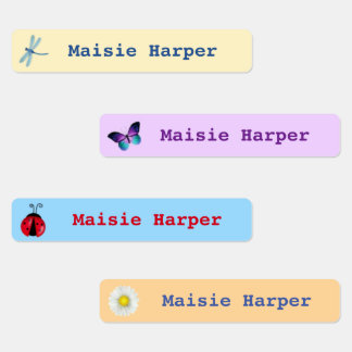 Nom d'enfant imperméable personnalisé étiquettes