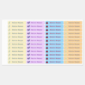 Nom d'enfant imperméable personnalisé étiquettes (Feuille)