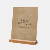 Nom d'entreprise minimaliste sur marron rustique (Angle)