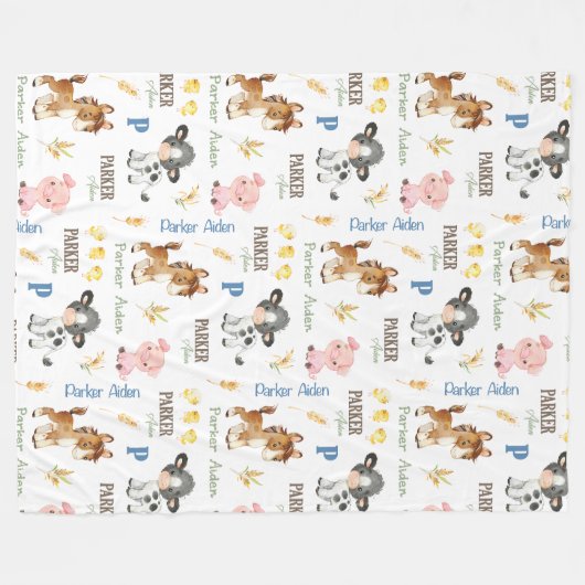 Nom des animaux de ferme Couverture de répétition (Devant (Horizontal))