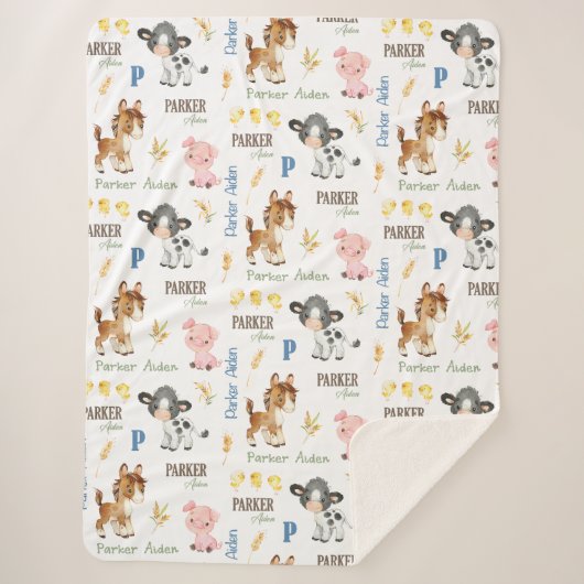 Nom des animaux de ferme Couverture de répétition  (Devant)