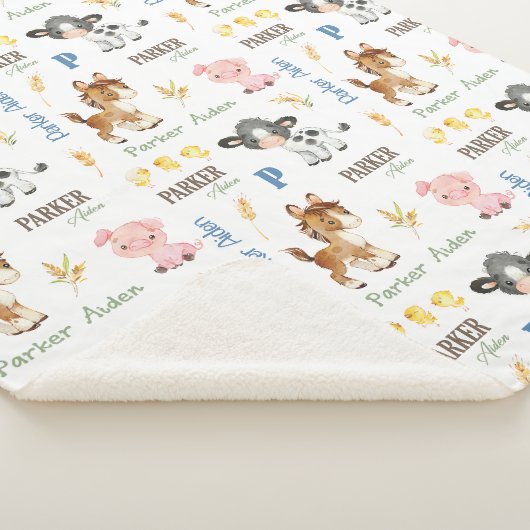 Nom des animaux de ferme Couverture de répétition  (3/4)