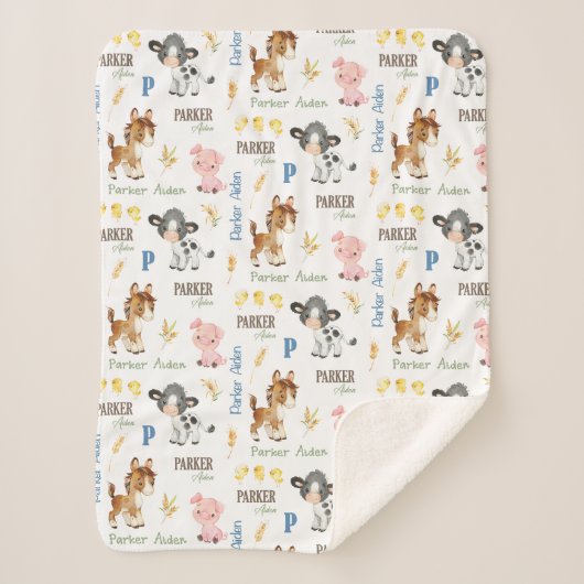 Nom des animaux de ferme Couverture de répétition (Devant)