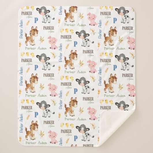 Nom des animaux de ferme Couverture de répétition  (Devant)