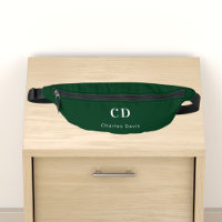 Nom des initiales du monogramme blanc vert émeraud