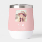 Nom des initiales du monogramme de photo rose pâle (Arrière)