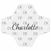 Nom des initiales du monogramme noir blanc (Plat)