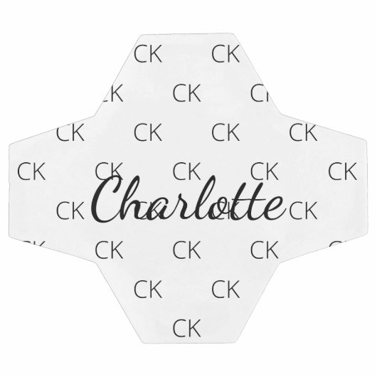 Nom des initiales du monogramme noir blanc (Plat)