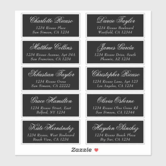 Nom des invités Adresse Étiquette d'expédition per (Feuille)