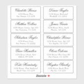 Nom des invités Adresse Étiquette d'expédition per (Feuille)