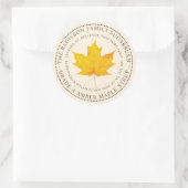 NOM D'ÉTAT DU SYRUP MAPLE ÉTIQUETTE IVORY (Sac)