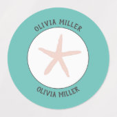 Nom d'étoile de mer étanche étiquettes pour le cam (Design 1)