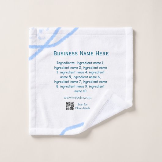 Nom d'ingrédient ajouter nom d'entreprise site Web (Gant de toilette)