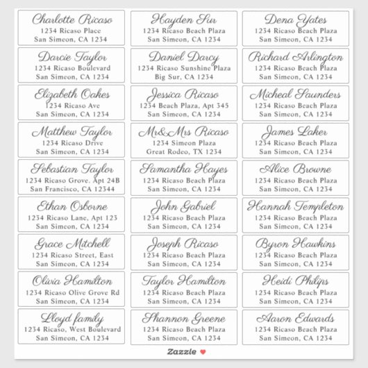 Nom d'invité Adresse 27 Étiquette d'expédition per (Feuille)