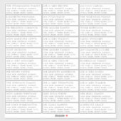 Nom d'invité moderne et Étiquette de adresse (Feuille)