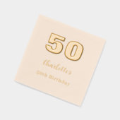 Nom d'or beige élégant anniversaire fête (Gauche)