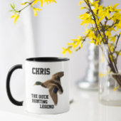 Nom drôle Duck Hunter Légende Mallard Sports Mug