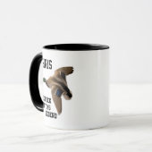 Nom drôle Duck Hunter Légende Mallard Sports Mug (Devant gauche)