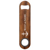 Nom du bateau Ancre classique nautique Style bois (Devant)